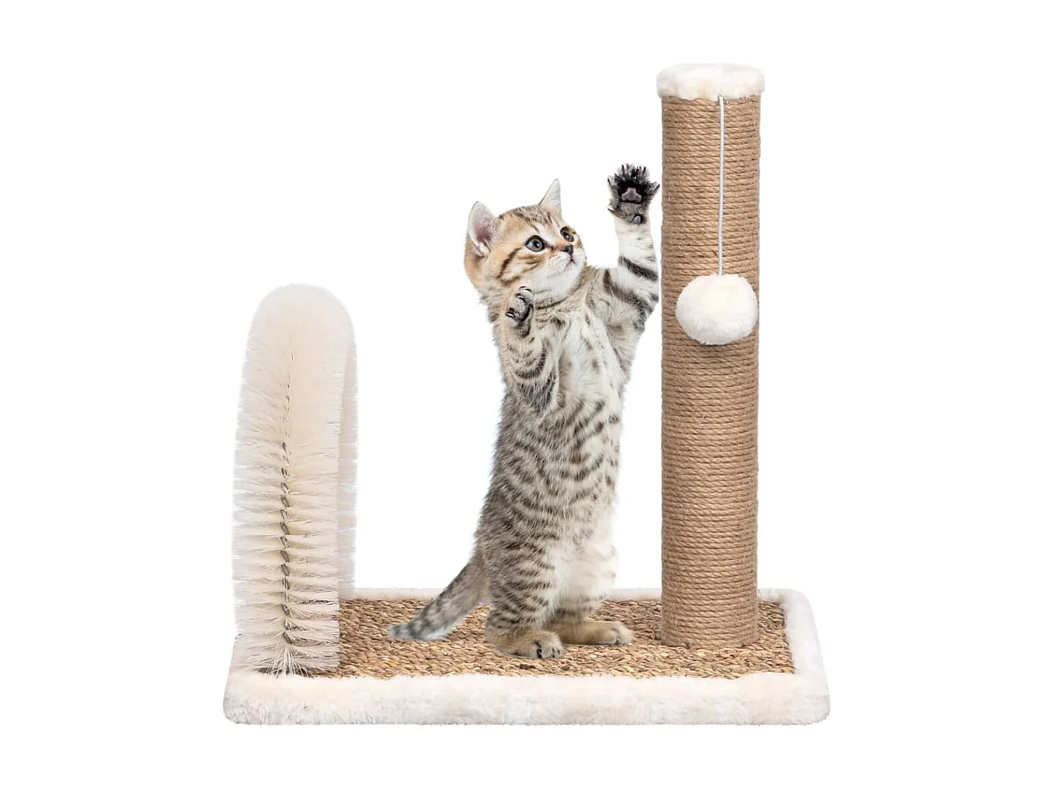 Árvore para gatos com arco estilo escova e poste arranhador PT144121