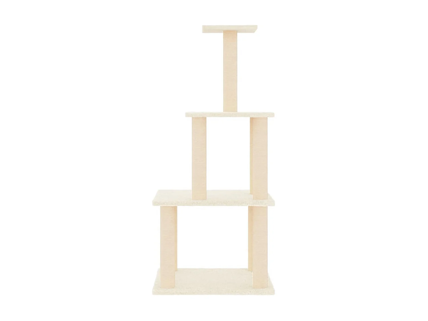 Arbre à chat avec griffoirs en sisal crème 111 cm OFR10104 BonneVie Meuble