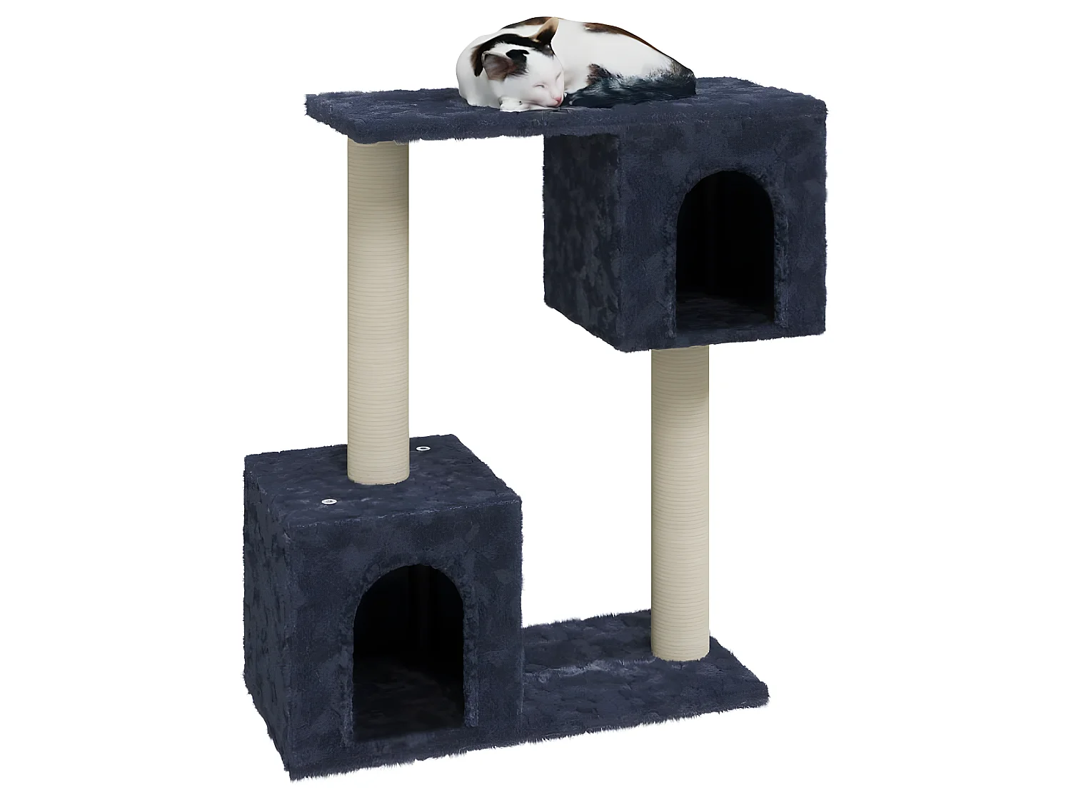 Árvore p/ gatos c/ postes arranhadores sisal 60 cm cinza-escuro PT240258