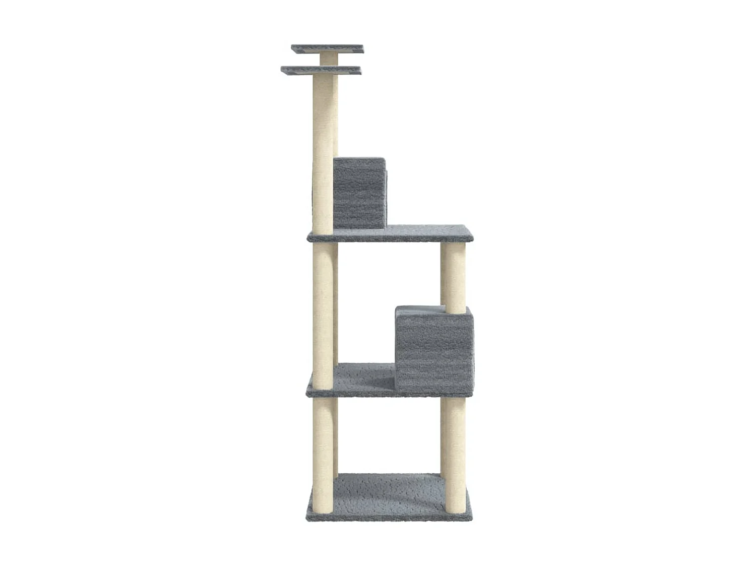 Arbre à chat avec griffoirs en sisal Gris clair 141 cm -ASAF31920 BonneVie Meuble