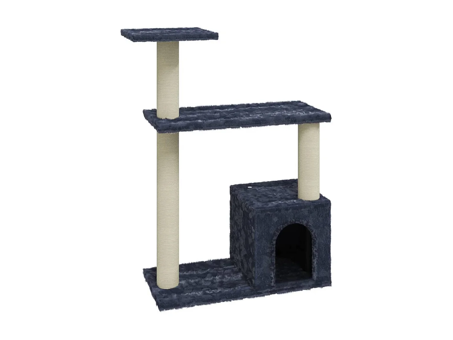 Rascador para gatos con postes de sisal gris oscuro 70 cm ES174802