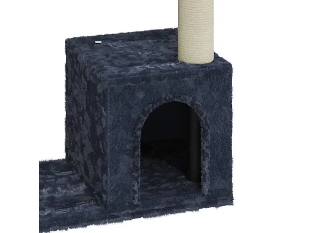 Rascador para gatos con postes de sisal gris oscuro 70 cm ES174802