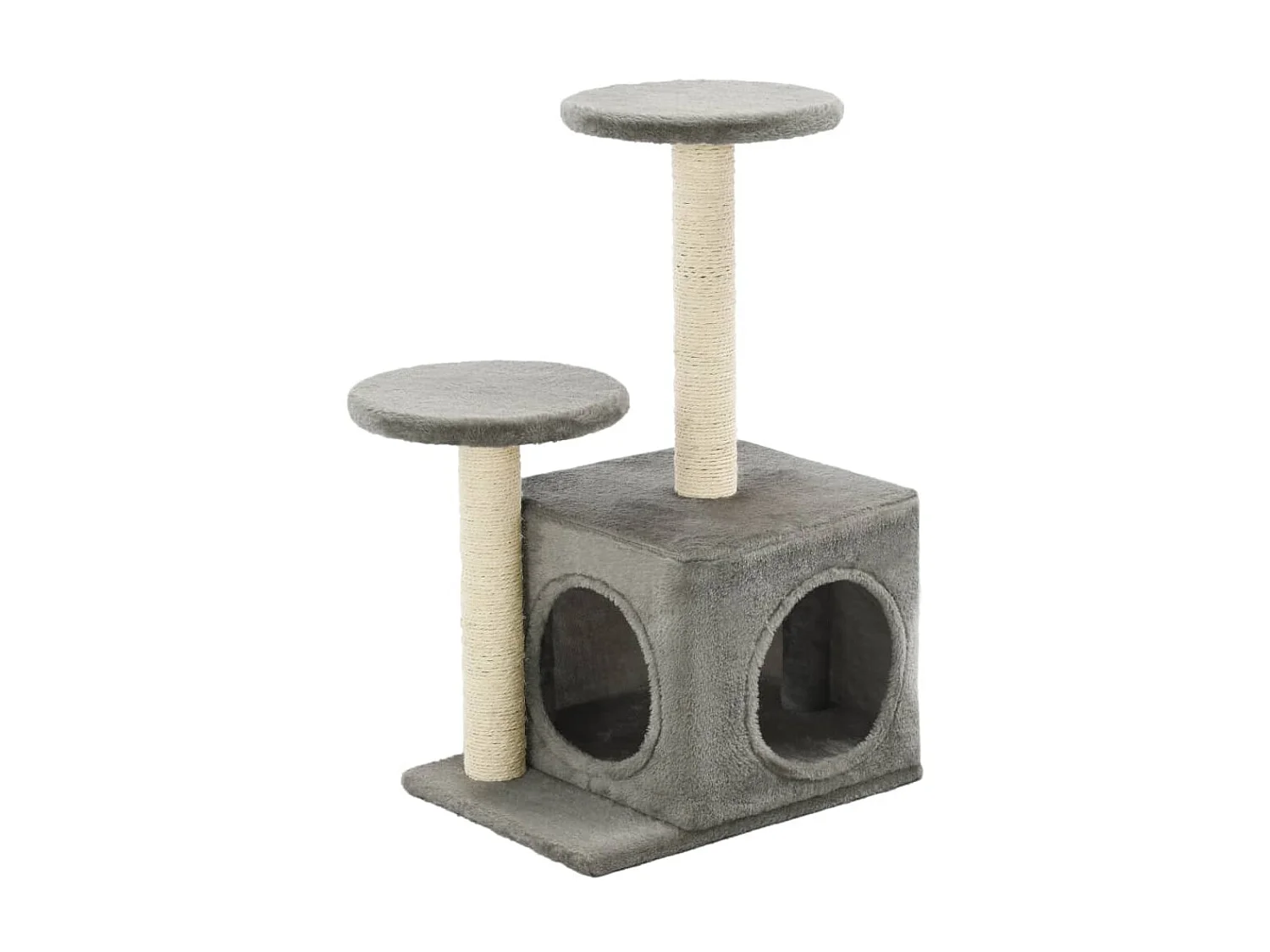 Arbre à chat avec griffoirs en sisal 60 cm Gris OFR63714 BonneVie Meuble