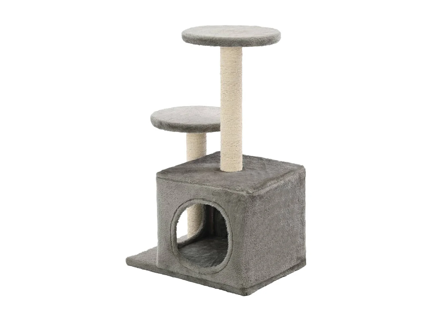 Arbre à chat avec griffoirs en sisal 60 cm Gris OFR63714 BonneVie Meuble