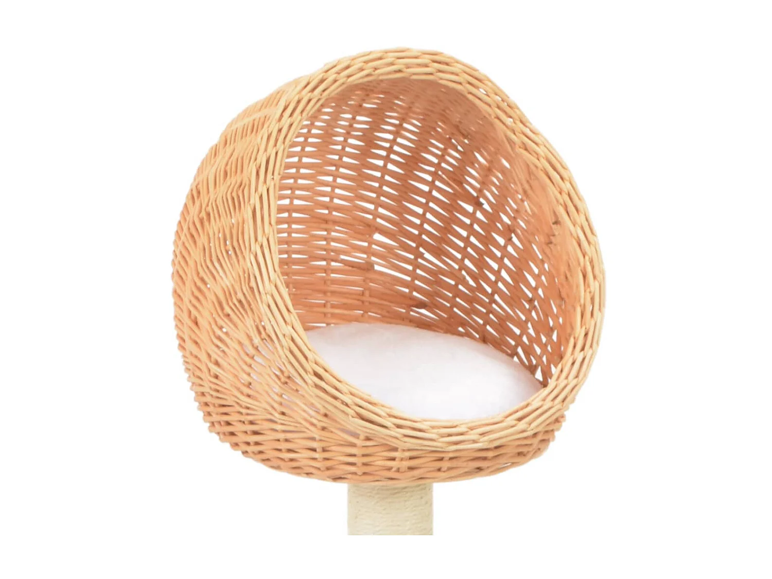 Rascador para gatos con poste de sisal madera natural de sauce ES707653