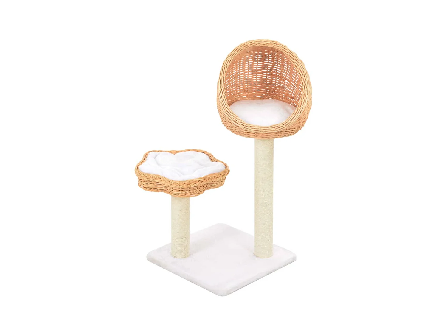 Arbre à chat avec griffoir en sisal Naturel Bois de saule OFR59840 BonneVie Meuble