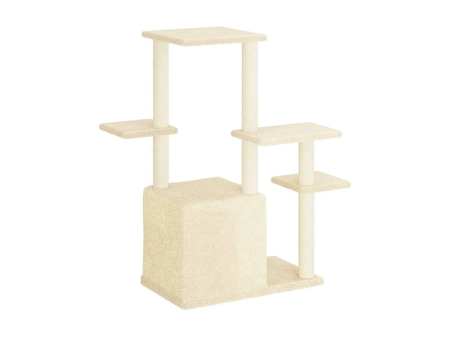 Árvore para gatos c/ postes arranhadores sisal 97,5 cm creme PT834362