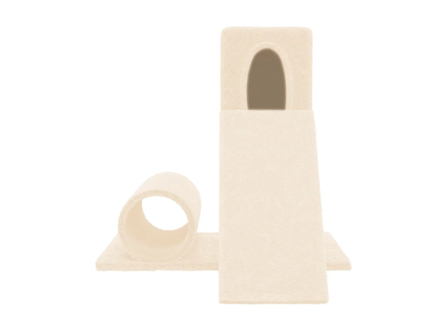 Árvore para gatos com poste arranhador sisal 59 cm cor creme PT646663