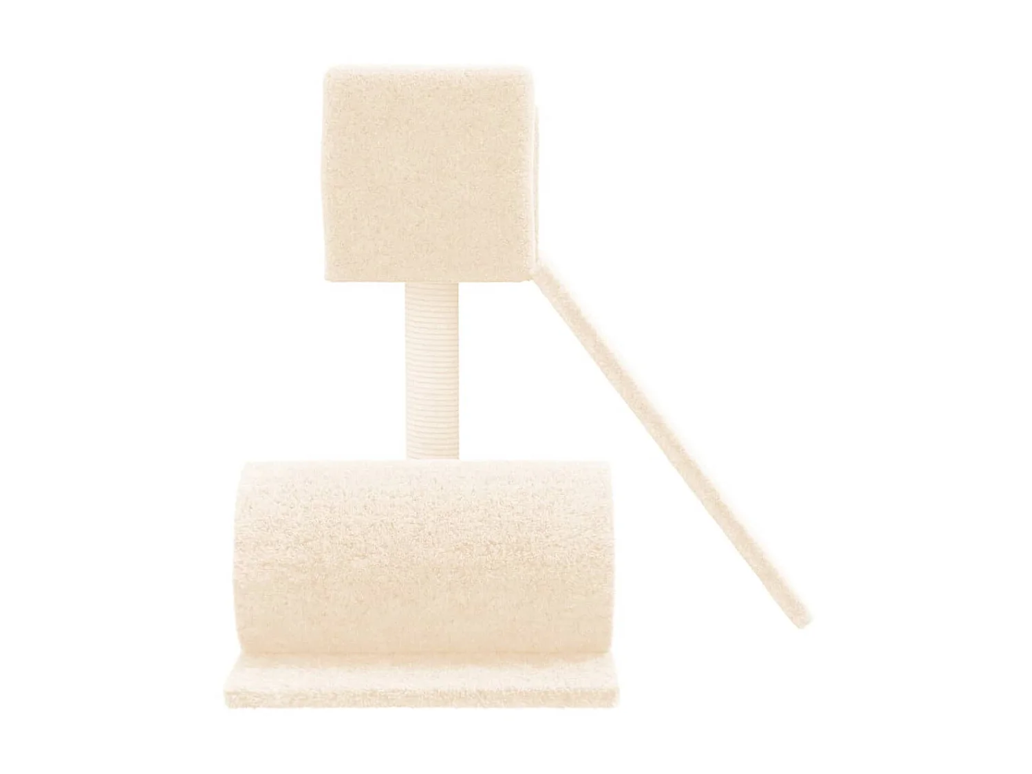 Árvore para gatos com poste arranhador sisal 59 cm cor creme PT646663