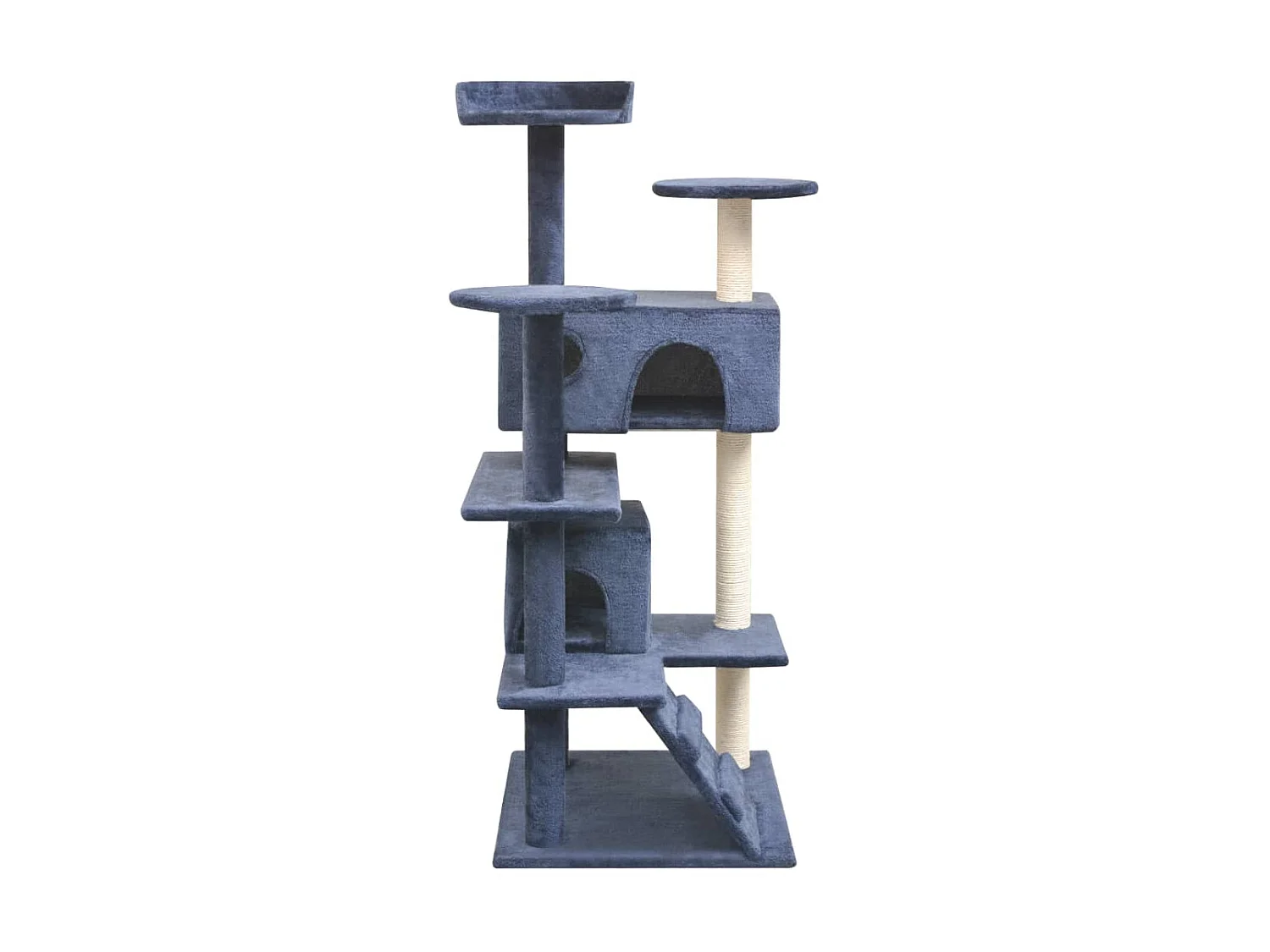 Árvore p/ gatos c/ postes arranhadores sisal 125 cm azul escuro PT899176