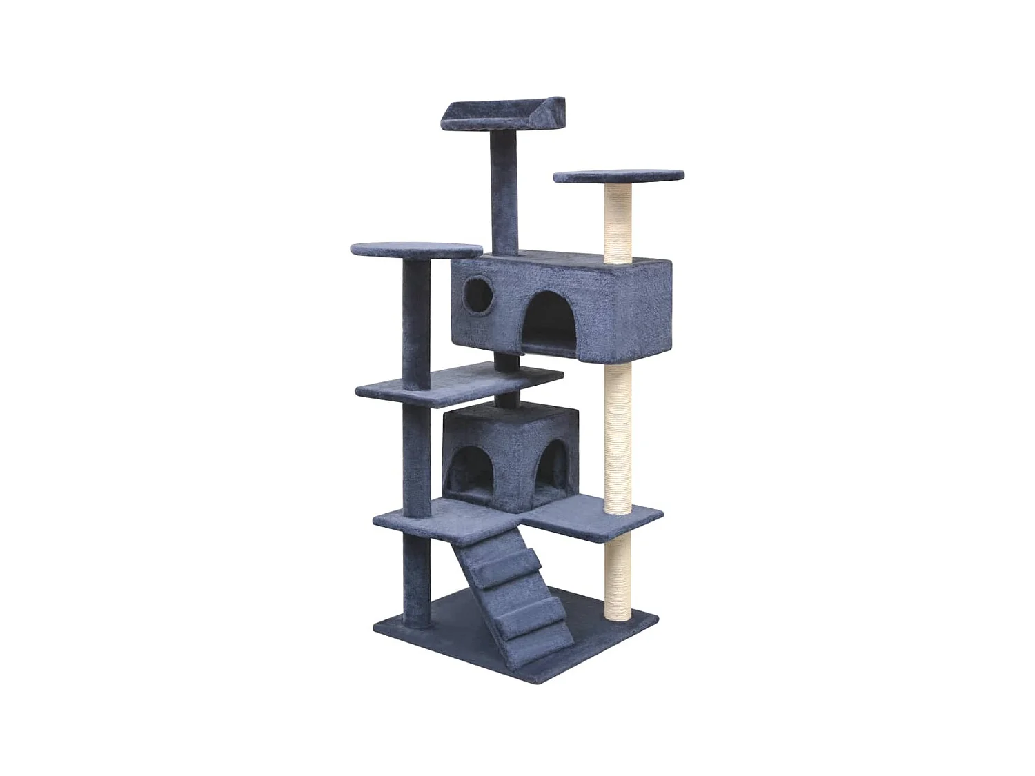 Arbre à chat avec griffoirs en sisal 125 cm Bleu foncé OFR85432 BonneVie Meuble