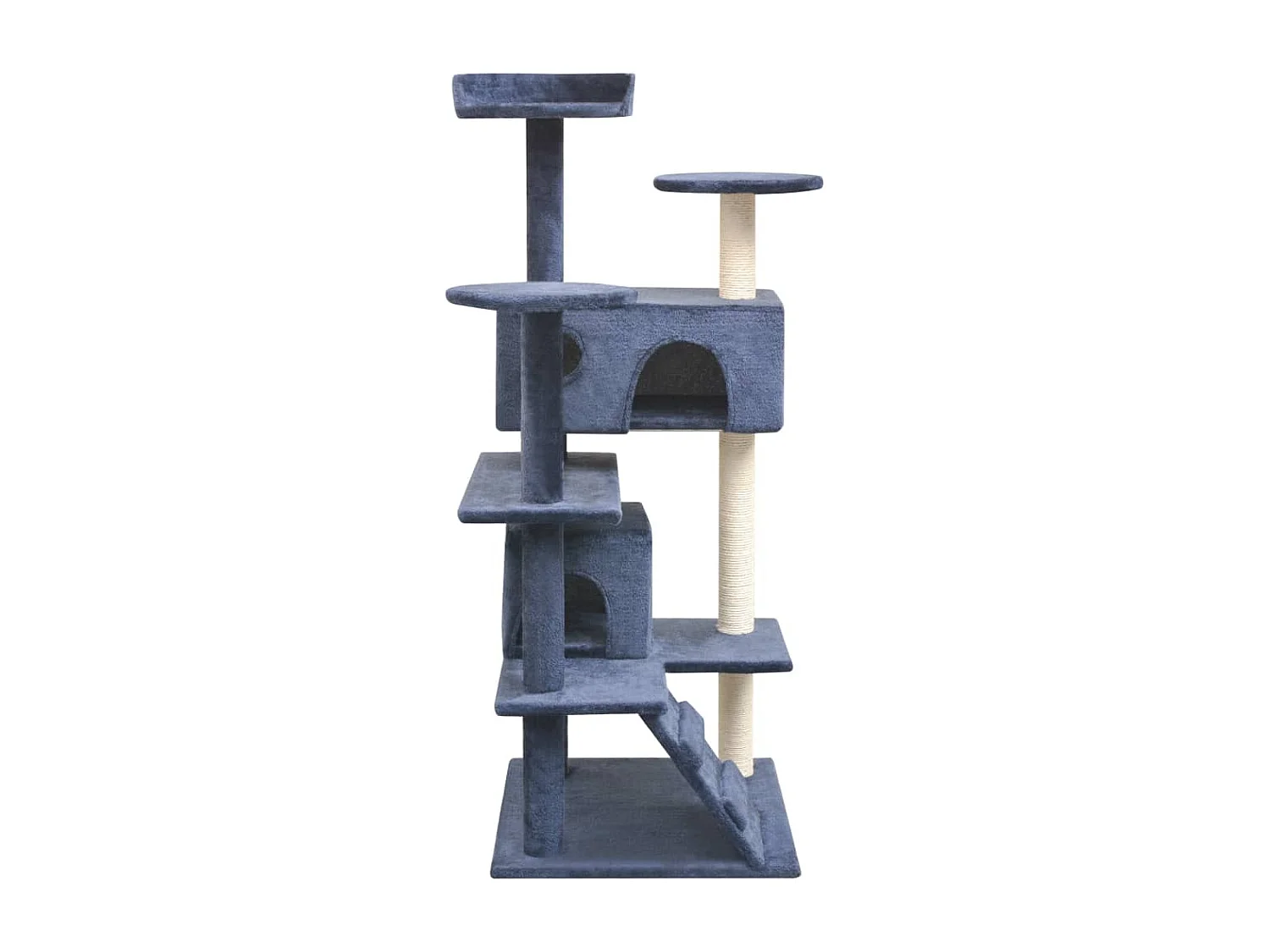 Árvore p/ gatos c/ postes arranhadores sisal 125 cm azul escuro PT899176