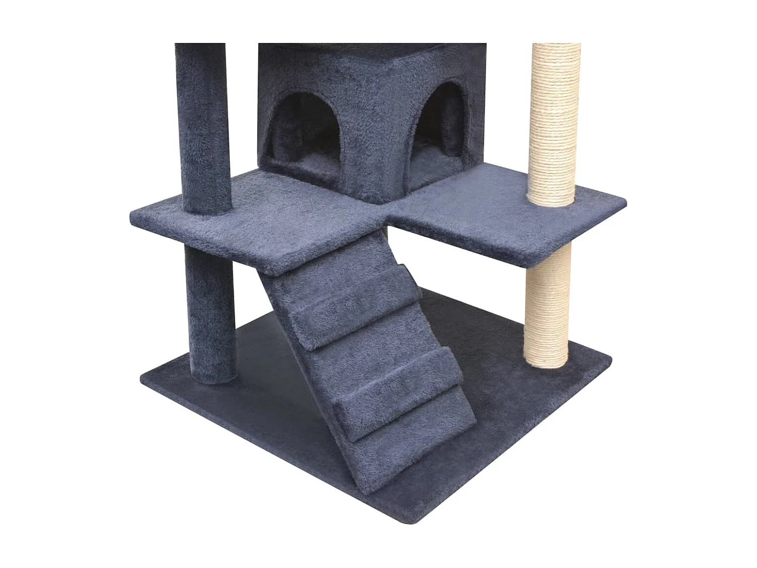 Árvore p/ gatos c/ postes arranhadores sisal 125 cm azul escuro PT899176