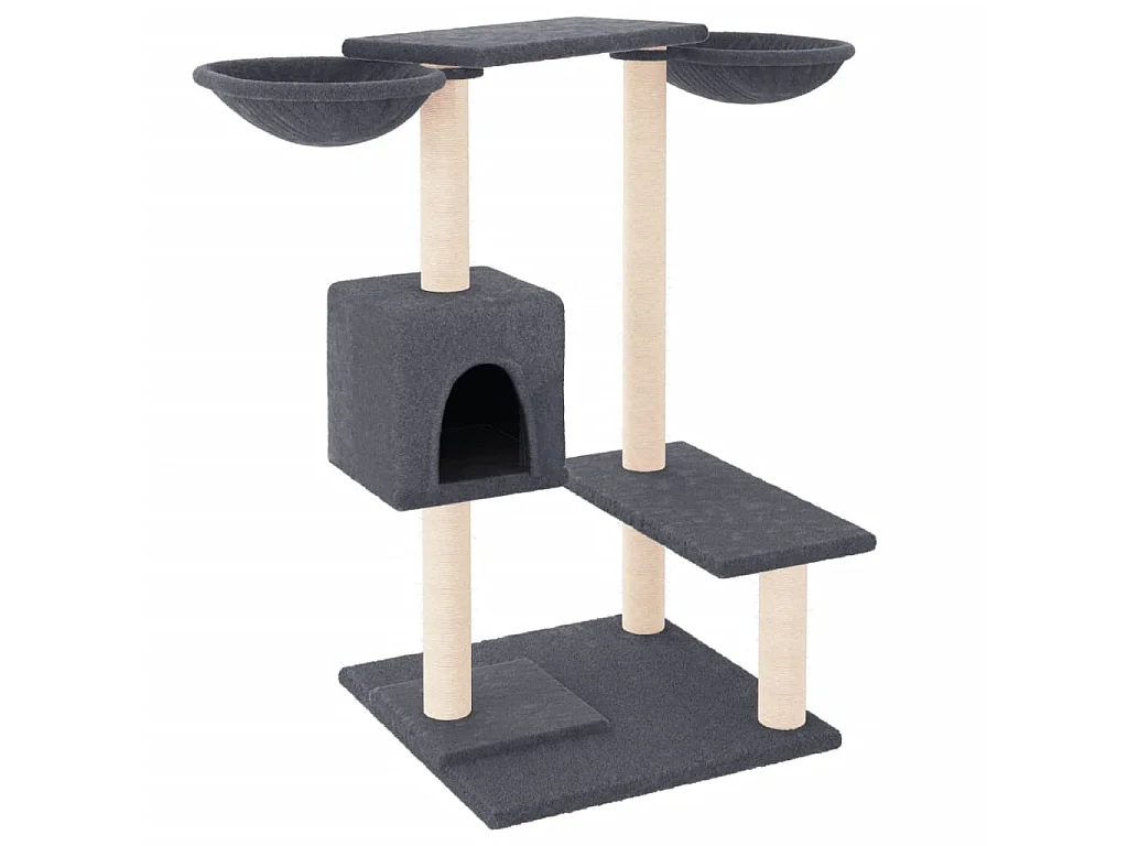 Arbre à chat avec griffoirs gris foncé 82 cm OFR38128 BonneVie Meuble