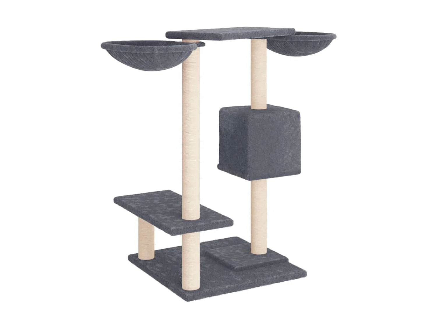 Arbre à chat avec griffoirs gris foncé 82 cm OFR38128 BonneVie Meuble
