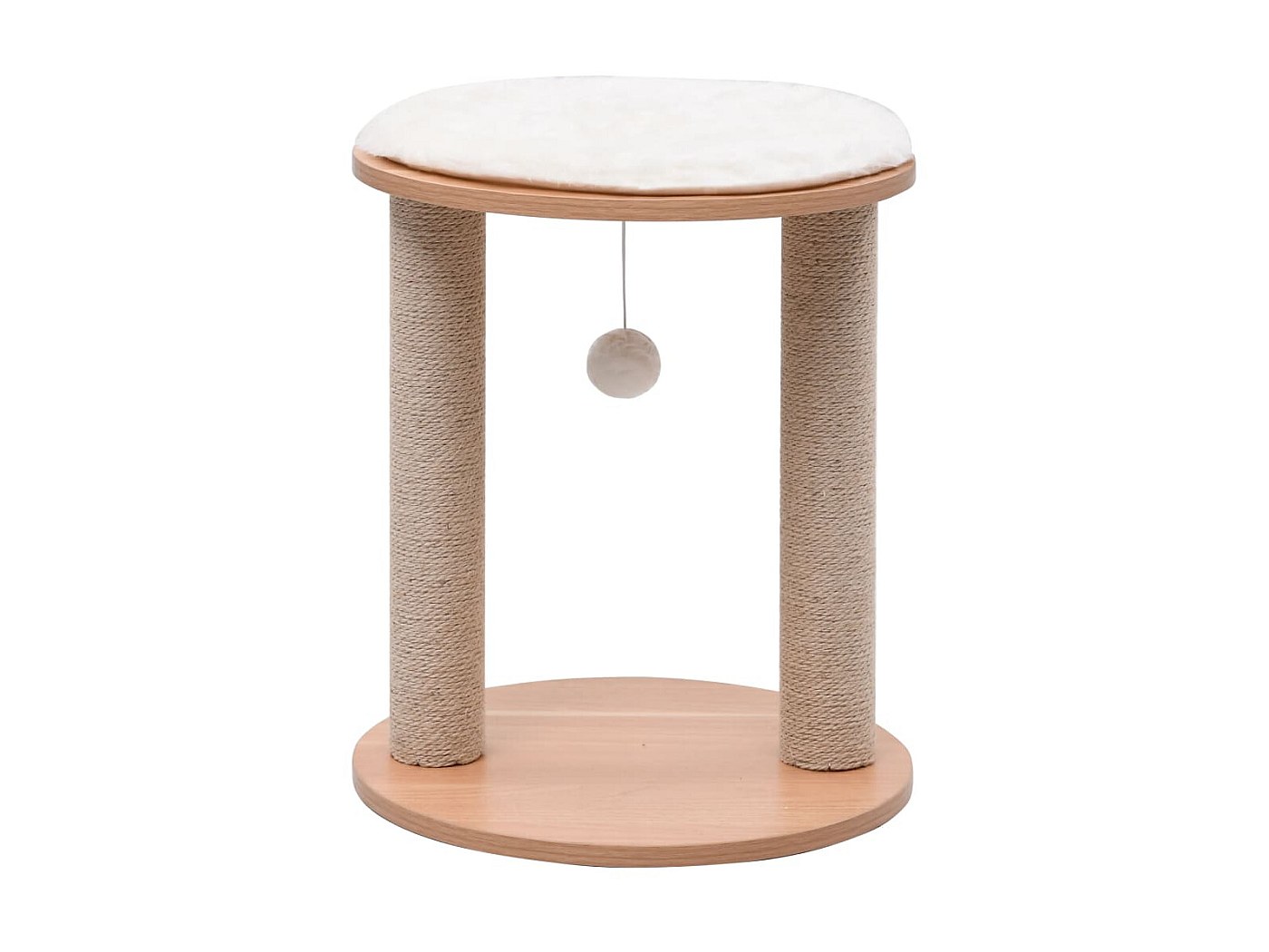 Albero Per Gatti Con Tiragraffi In Sisal Grigio Chiaro 123 Cm CFW73225 - Foto 3