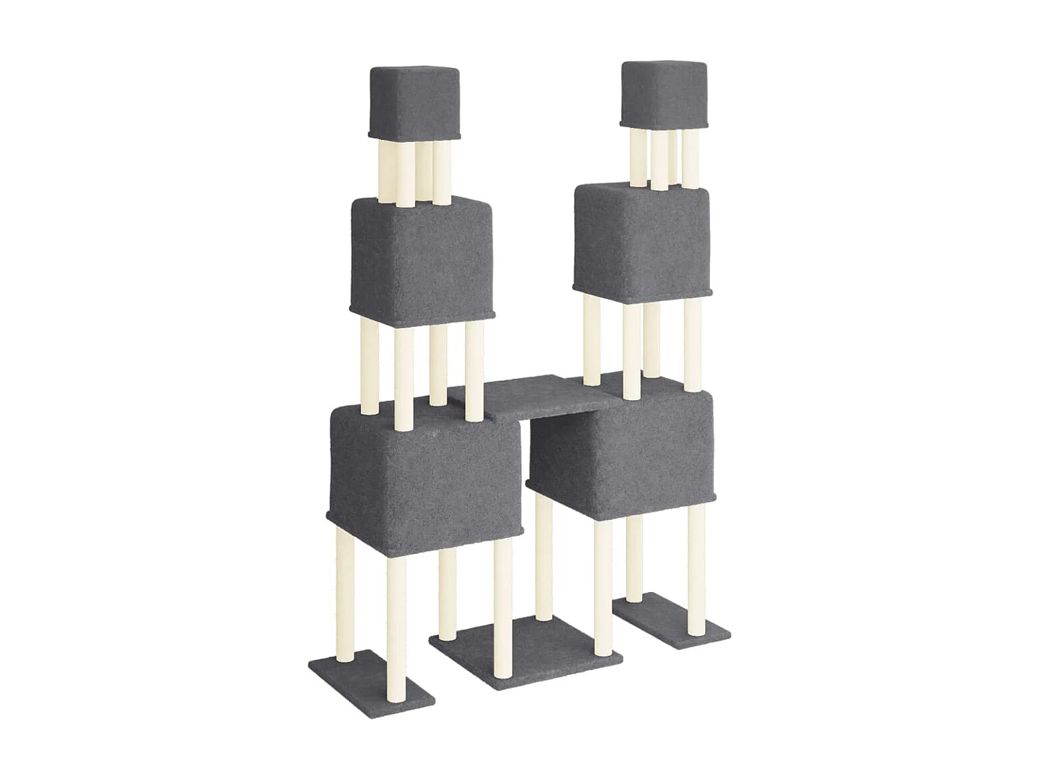 Arbre à chat avec griffoirs en sisal Gris foncé 199 cm OFR34986 BonneVie Meuble