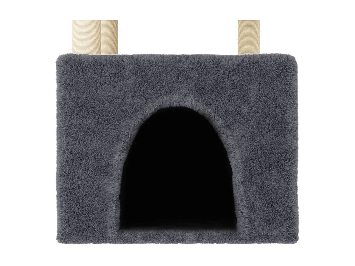 Árvore gatos c/ postes arranhadores sisal 109,5cm cinza-escuro PT267529