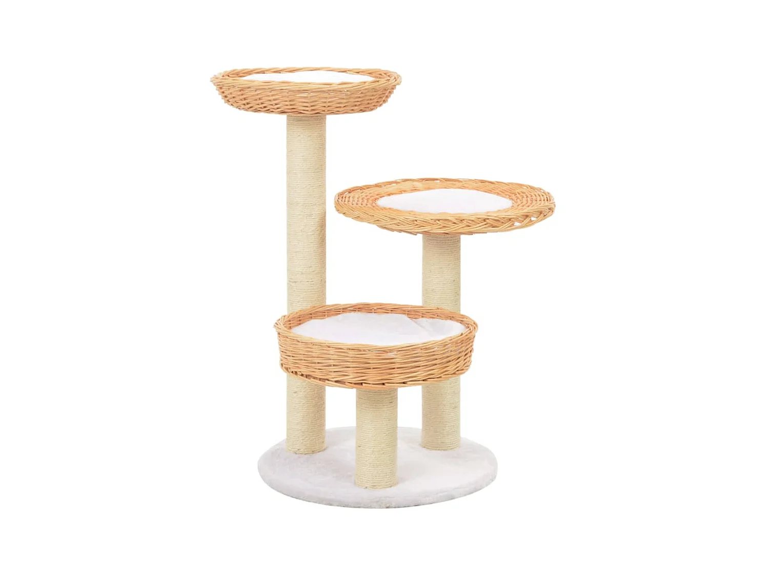 Arbre à chat avec griffoir en sisal Naturel Bois de saule OFR46878 BonneVie Meuble
