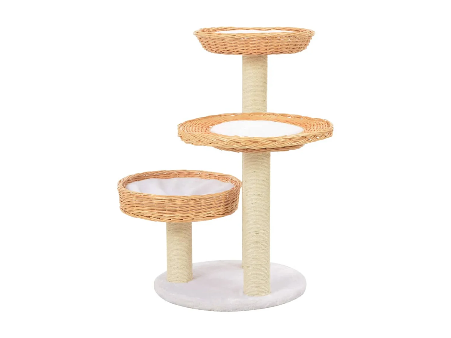 Arbre à chat avec griffoir en sisal Naturel Bois de saule OFR46878 BonneVie Meuble