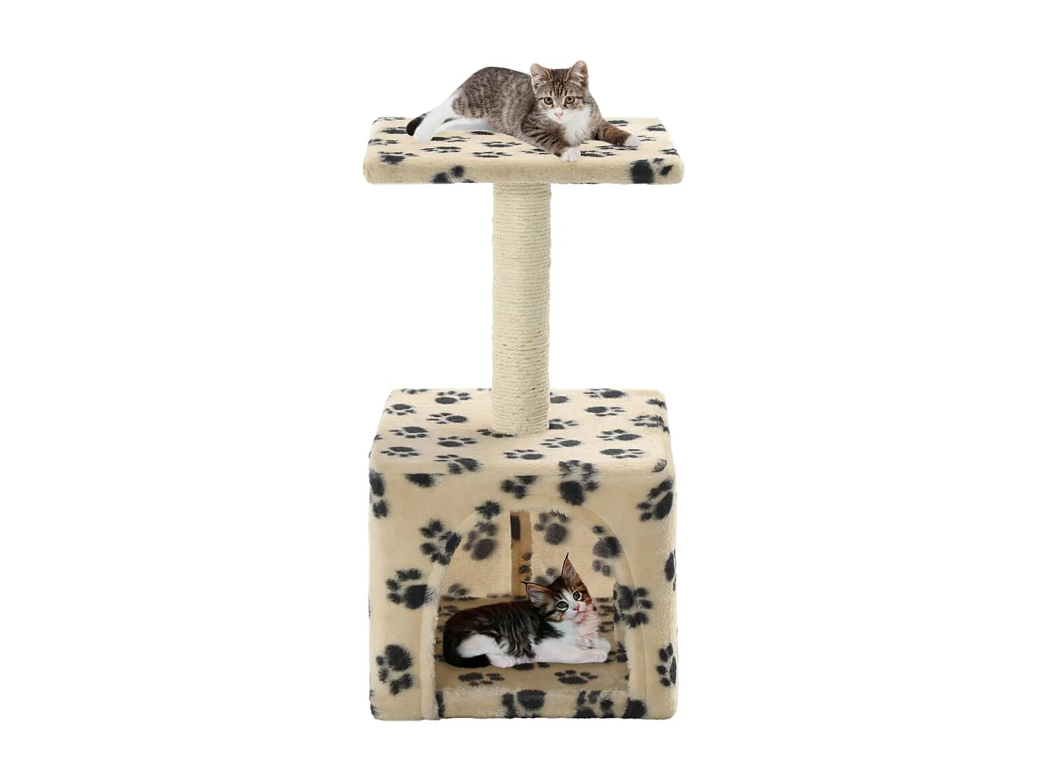 Árvore para gatos c/postes arranhadores sisal 55 cm bege PT730215