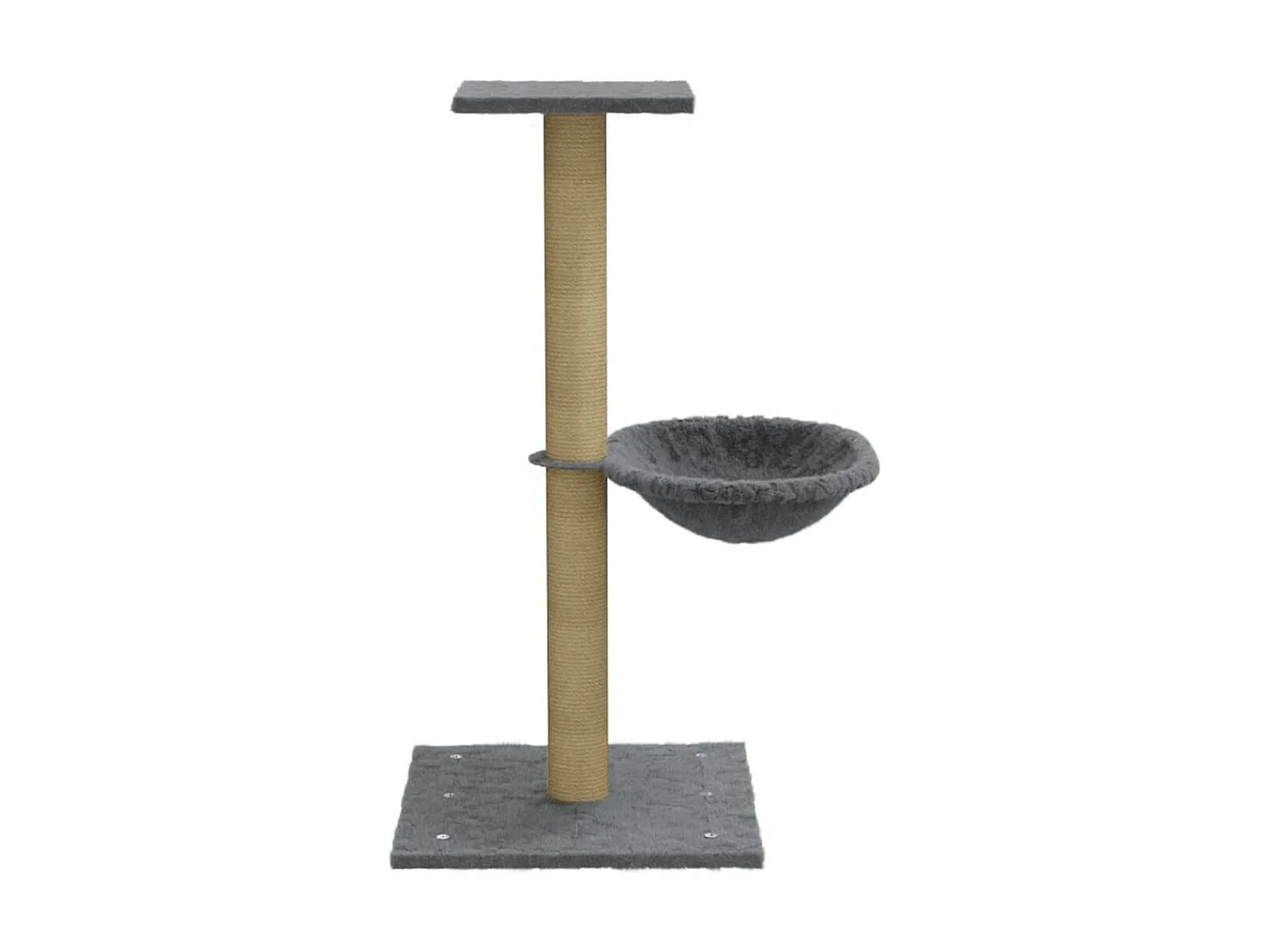 Rascador para gatos con poste de sisal gris claro 74 cm ES968565