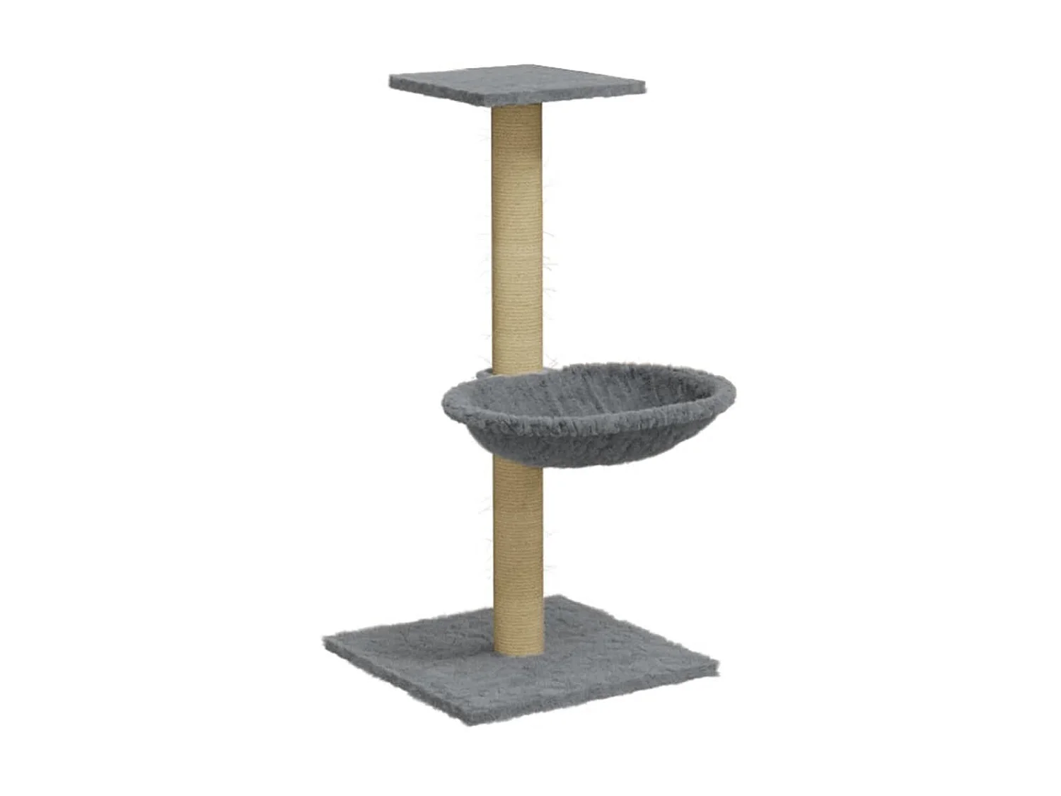 Arbre à chat avec griffoir en sisal Gris clair 74 cm OFR80149 BonneVie Meuble