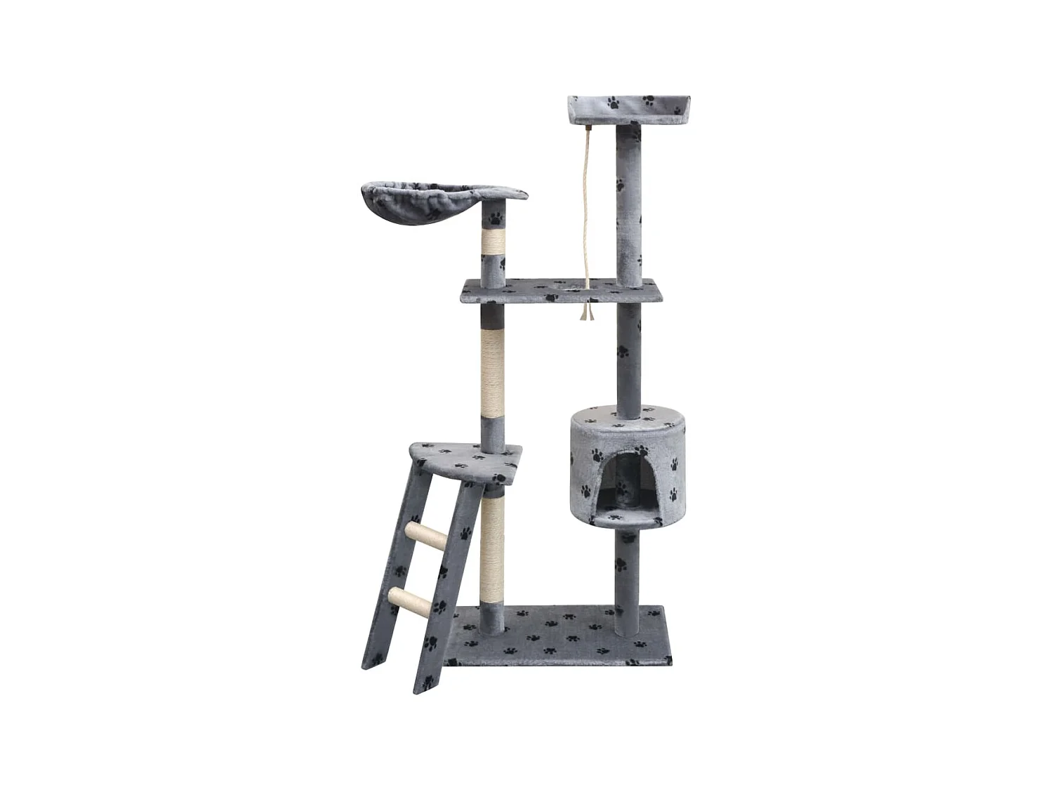 Árvore para gatos c/ postes arranhadores sisal 150 cm cinzento PT645923