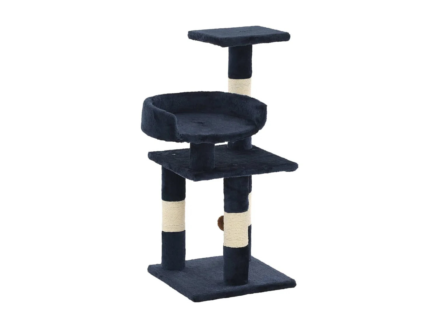 Árvore p/ gatos c/ postes arranhadores sisal 65 cm azul PT795358