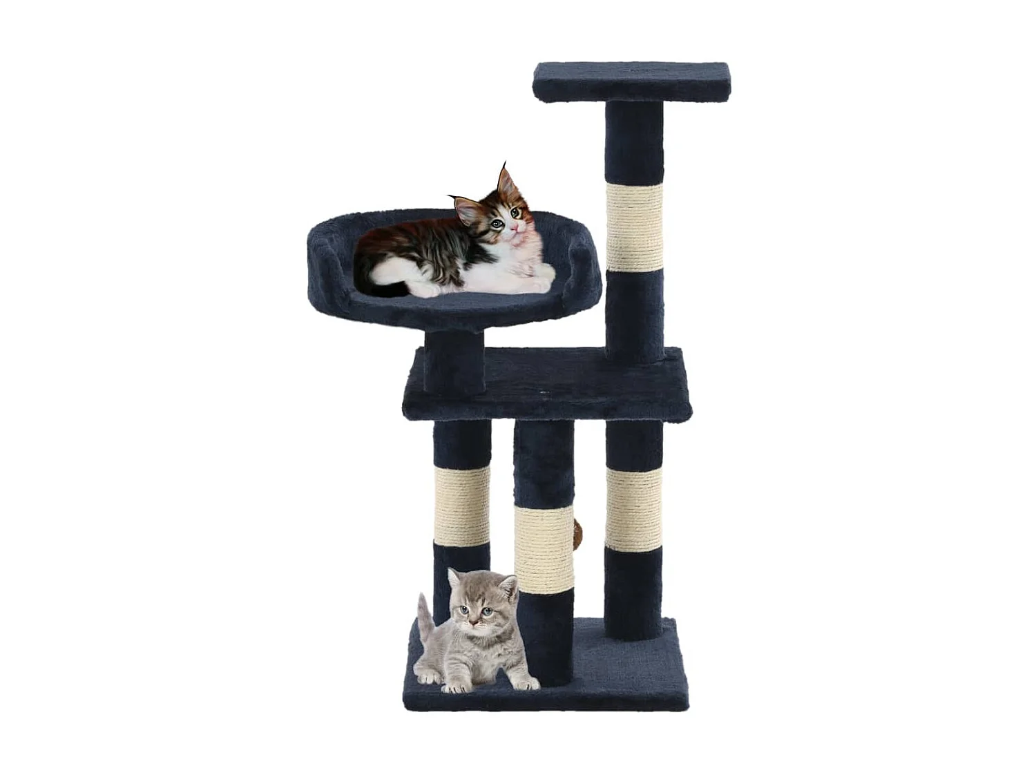 Arbre à chat avec griffoirs en sisal 65 cm Bleu OFR48776 BonneVie Meuble