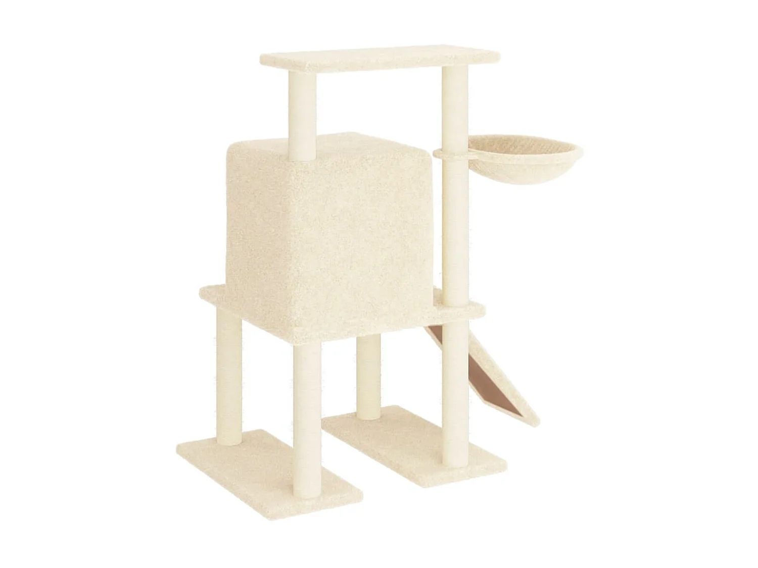 Arbre à chat avec griffoirs en sisal Crème 96,5 cm OFR81095 BonneVie Meuble