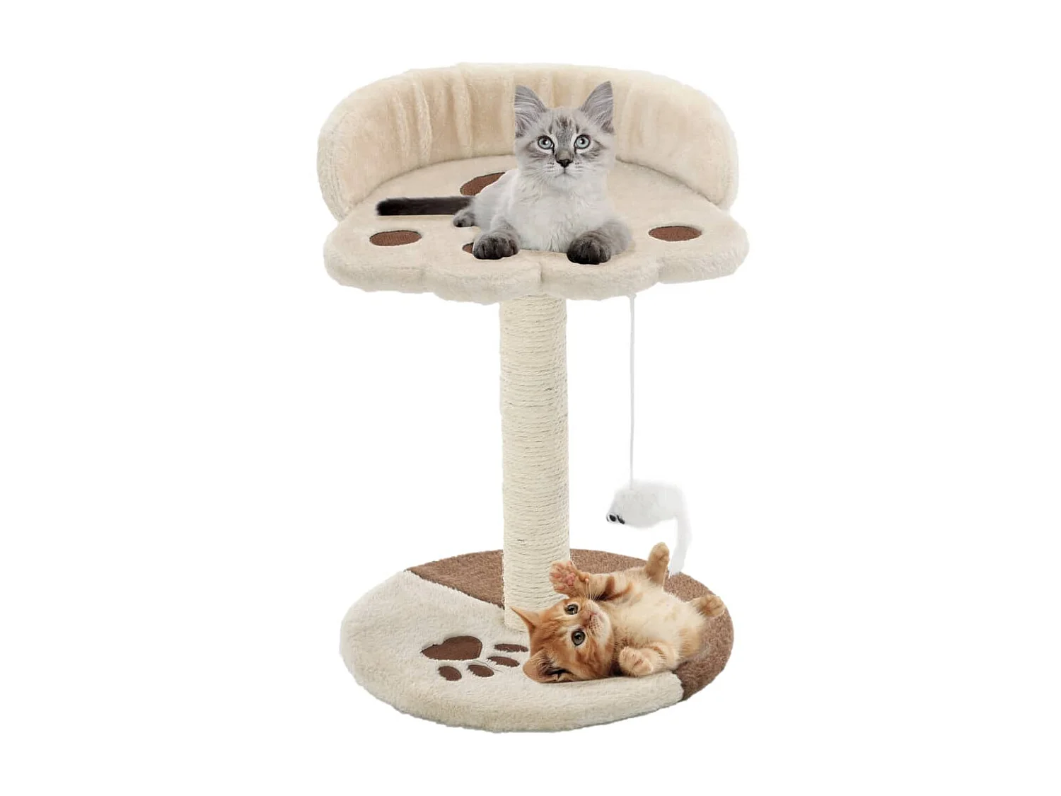 Árvore p/ gatos c/postes arranhadores sisal 40 cm bege/castanho PT112462