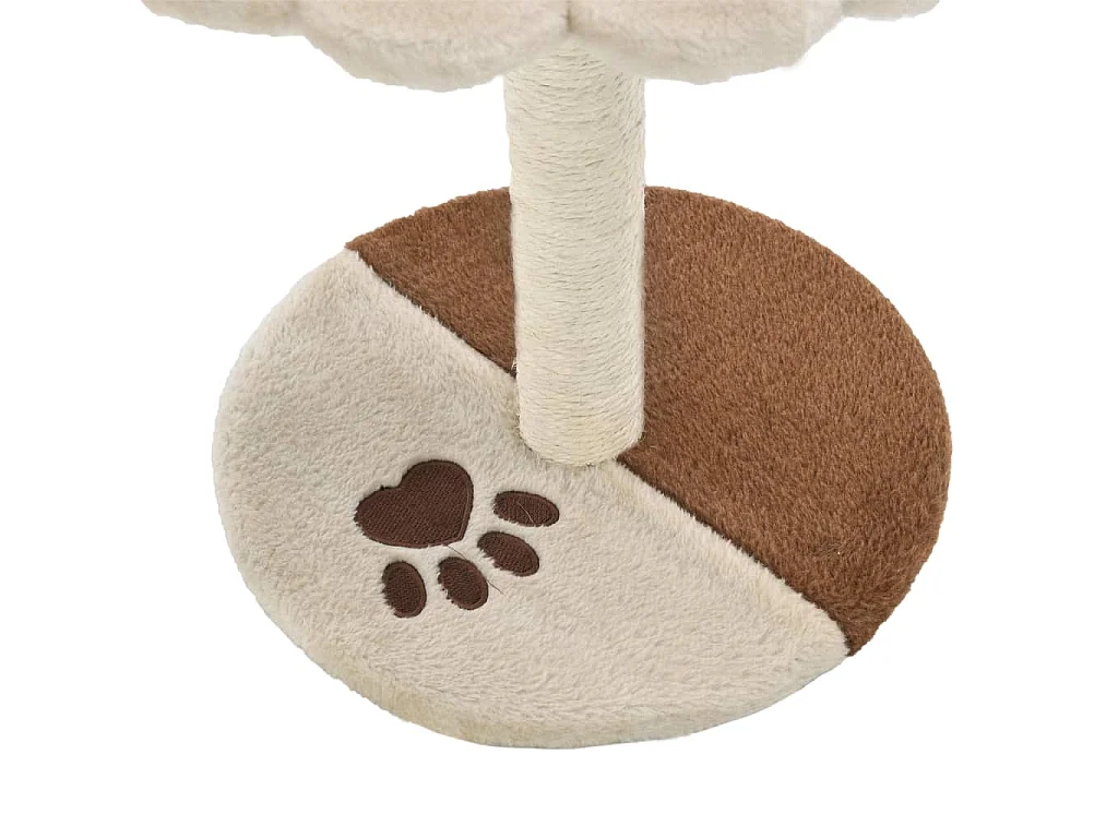 Árvore p/ gatos c/postes arranhadores sisal 40 cm bege/castanho PT112462
