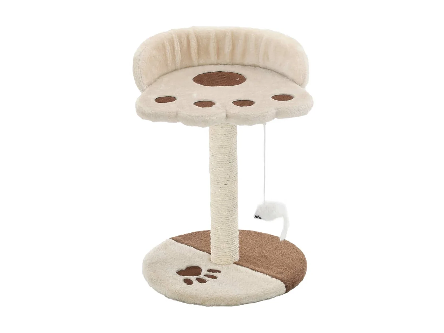 Arbre à chat avec griffoir en sisal 40 cm Beige et Marron OFR34770 BonneVie Meuble