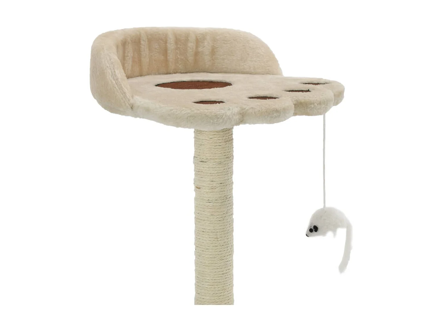 Arbre à chat avec griffoir en sisal 40 cm Beige et Marron OFR34770 BonneVie Meuble
