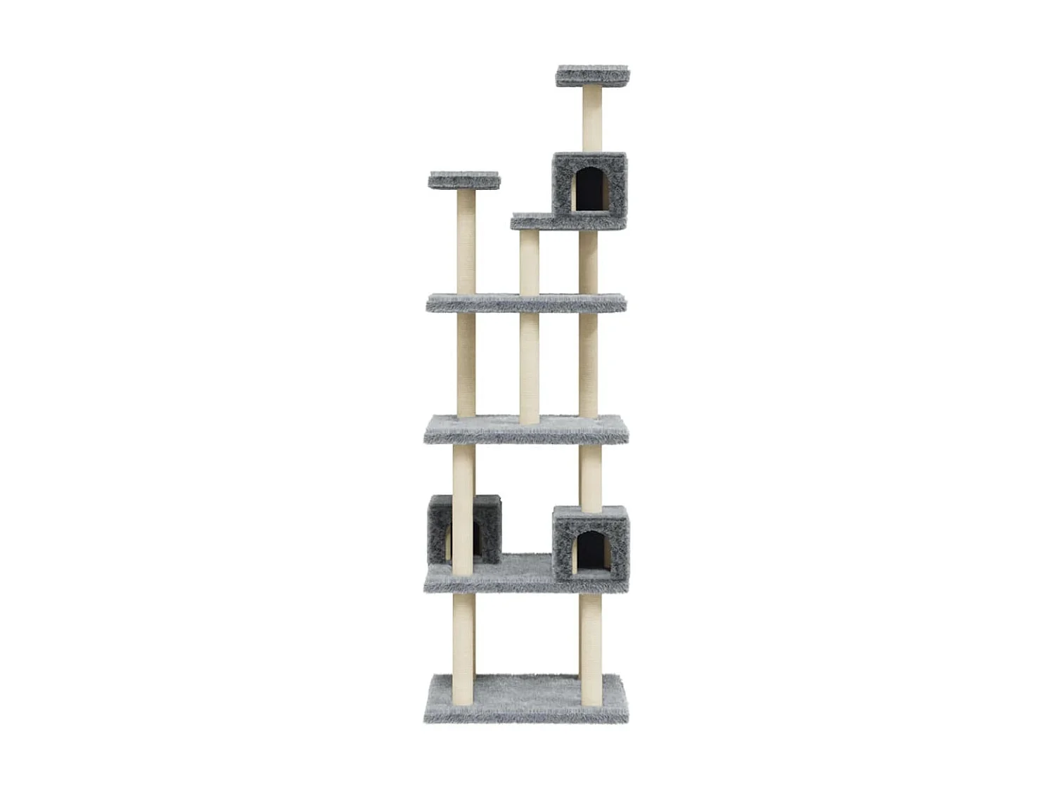 Arbre à chat avec griffoirs en sisal Gris clair 188 cm OFR61408 BonneVie Meuble