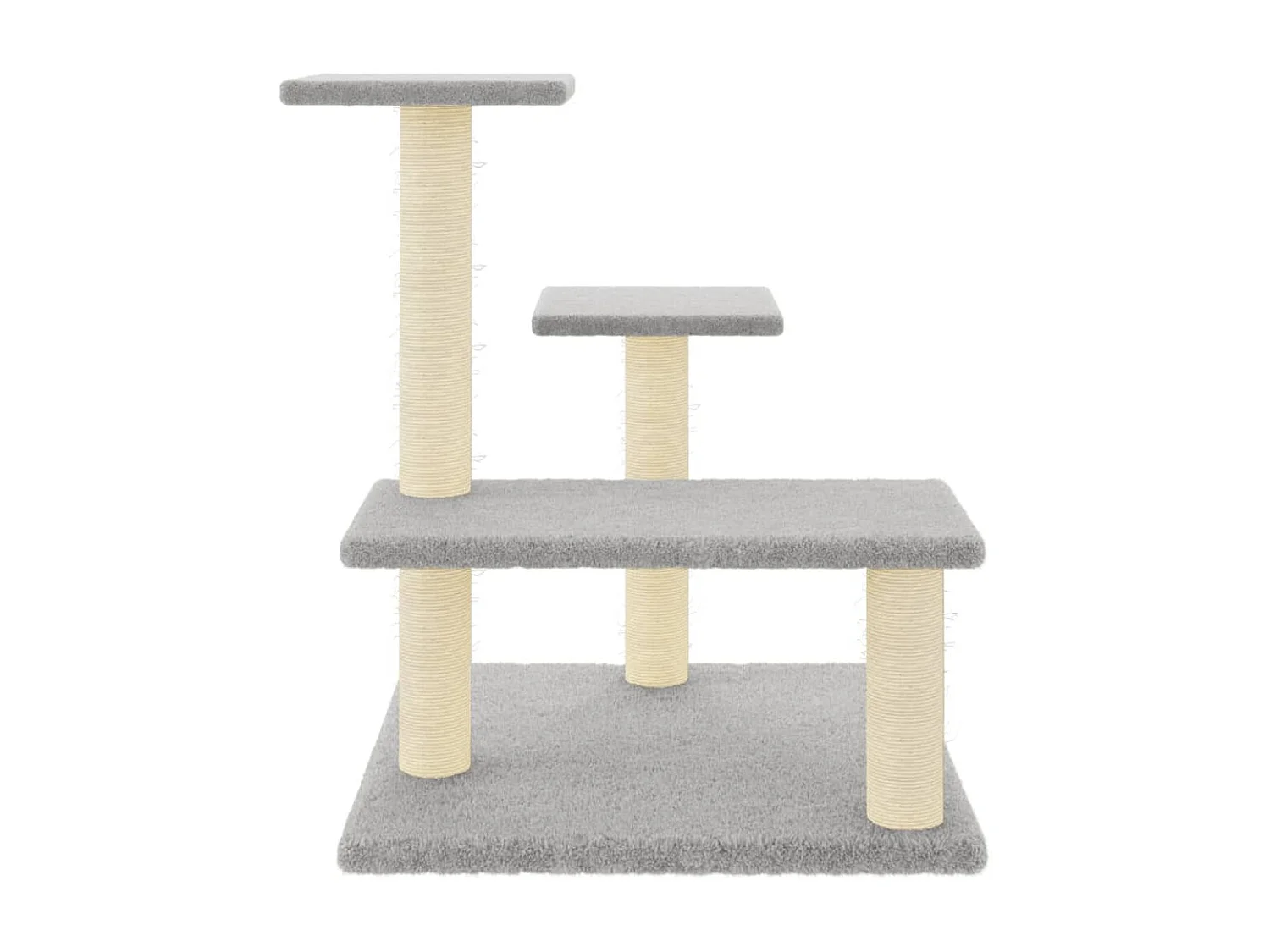 Arbre à chat avec griffoirs en sisal gris clair 61 cm OFR98887 BonneVie Meuble