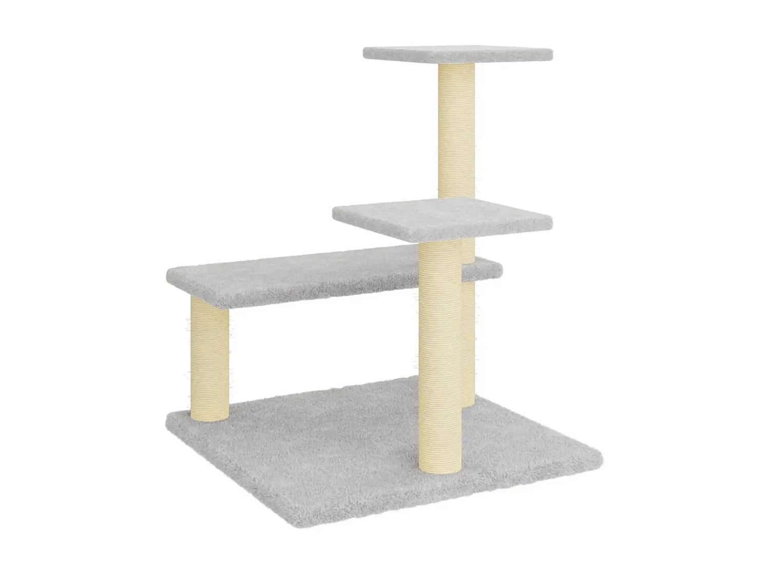 Arbre à chat avec griffoirs en sisal gris clair 61 cm OFR98887 BonneVie Meuble