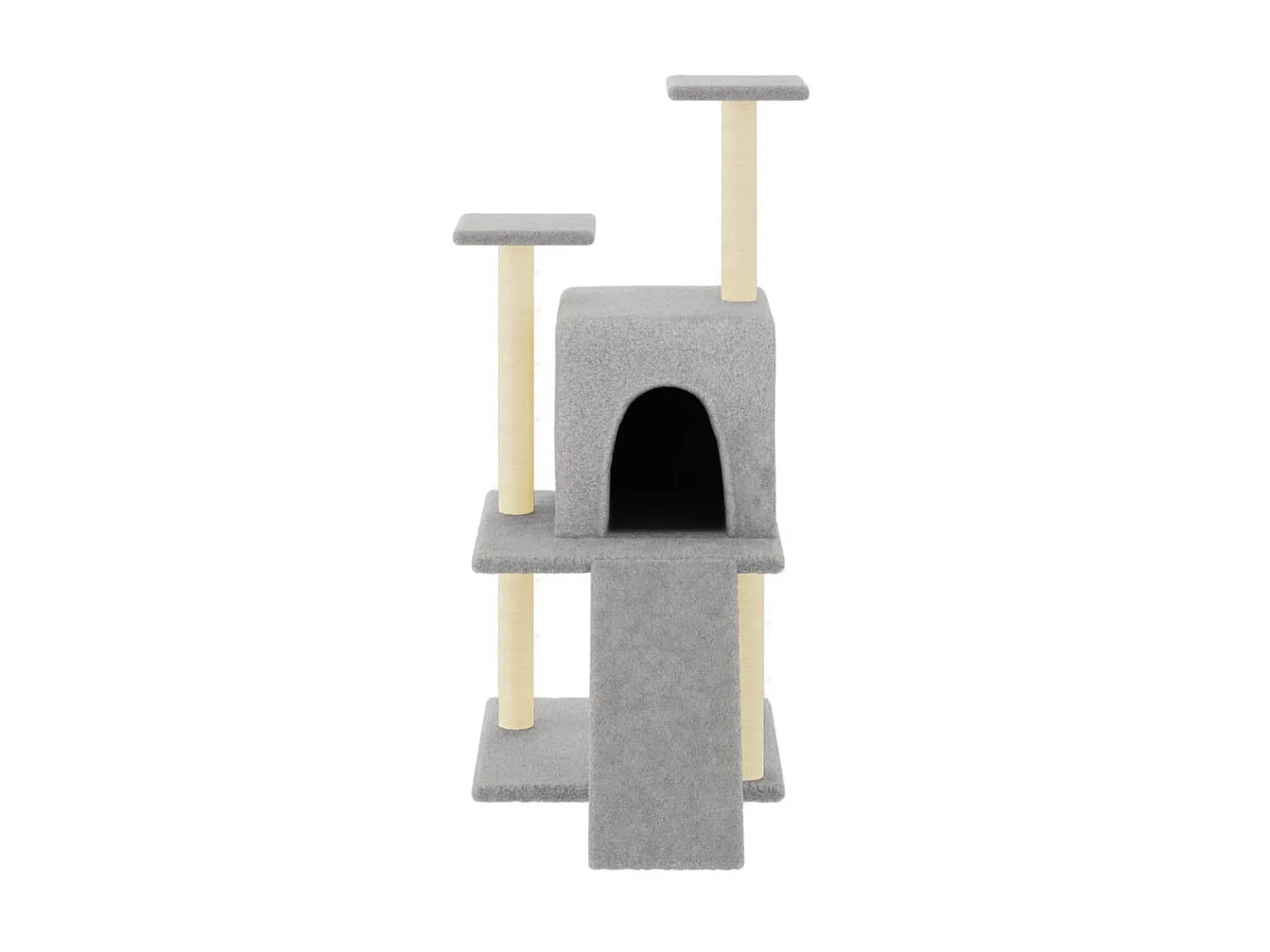 Arbre à chat avec griffoirs en sisal gris clair 110 cm OFR86093 BonneVie Meuble