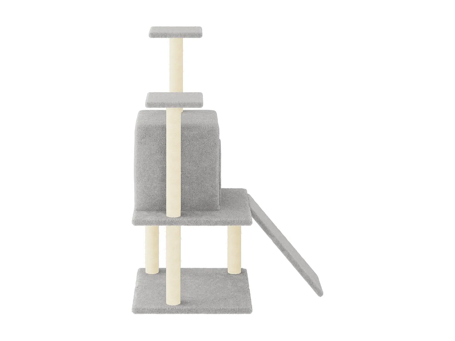 Arbre à chat avec griffoirs en sisal gris clair 110 cm OFR86093 BonneVie Meuble