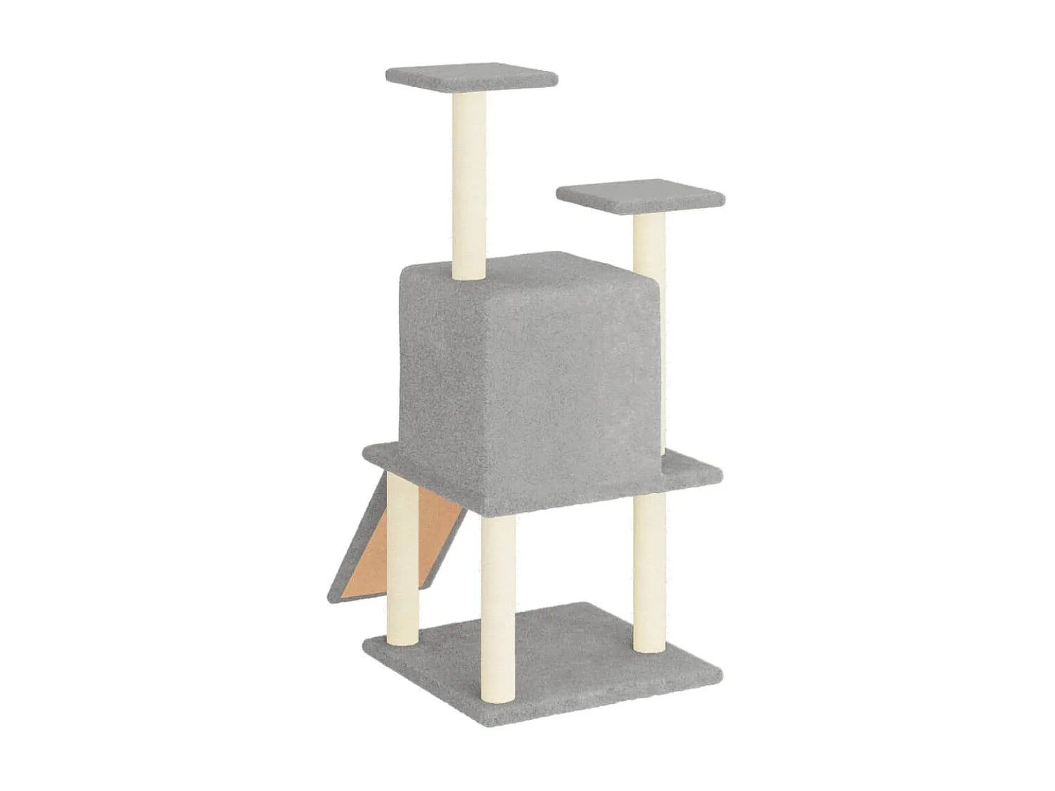 Arbre à chat avec griffoirs en sisal gris clair 110 cm OFR86093 BonneVie Meuble