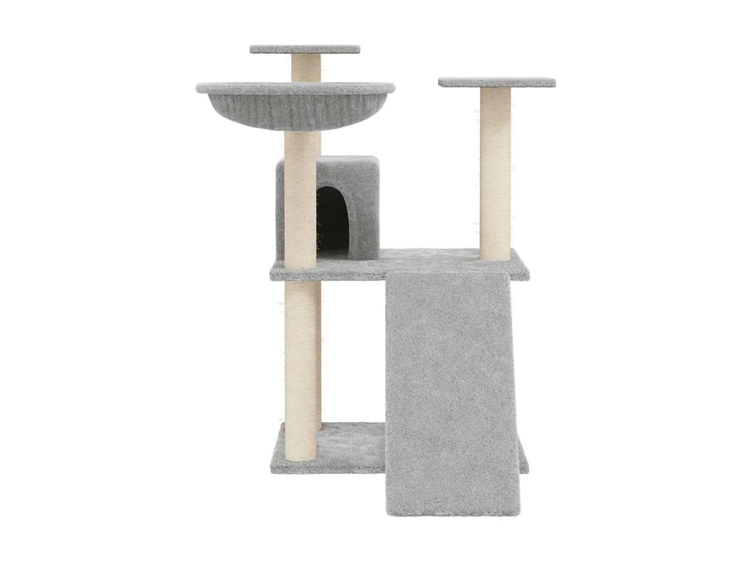 Arbre à chat avec griffoirs en sisal Gris clair 83 cm OFR64874 BonneVie Meuble