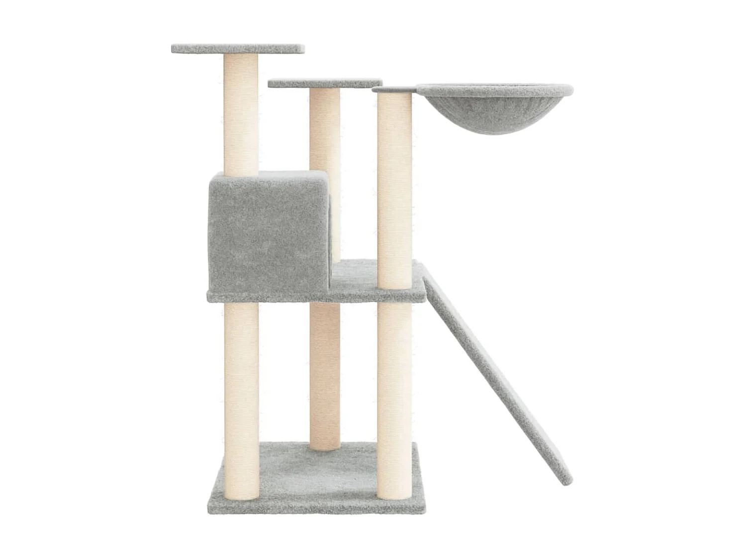 Arbre à chat avec griffoirs en sisal Gris clair 83 cm OFR64874 BonneVie Meuble