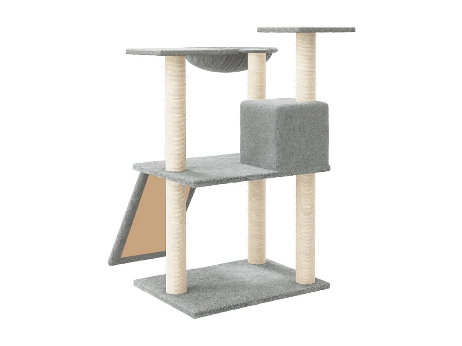 Arbre à chat avec griffoirs en sisal Gris clair 83 cm OFR64874 BonneVie Meuble