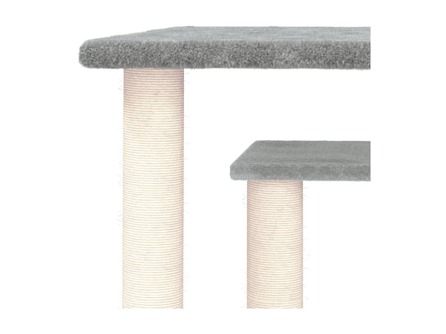Postes rascadores para gatos con plataformas gris claro 50 cm ES360975