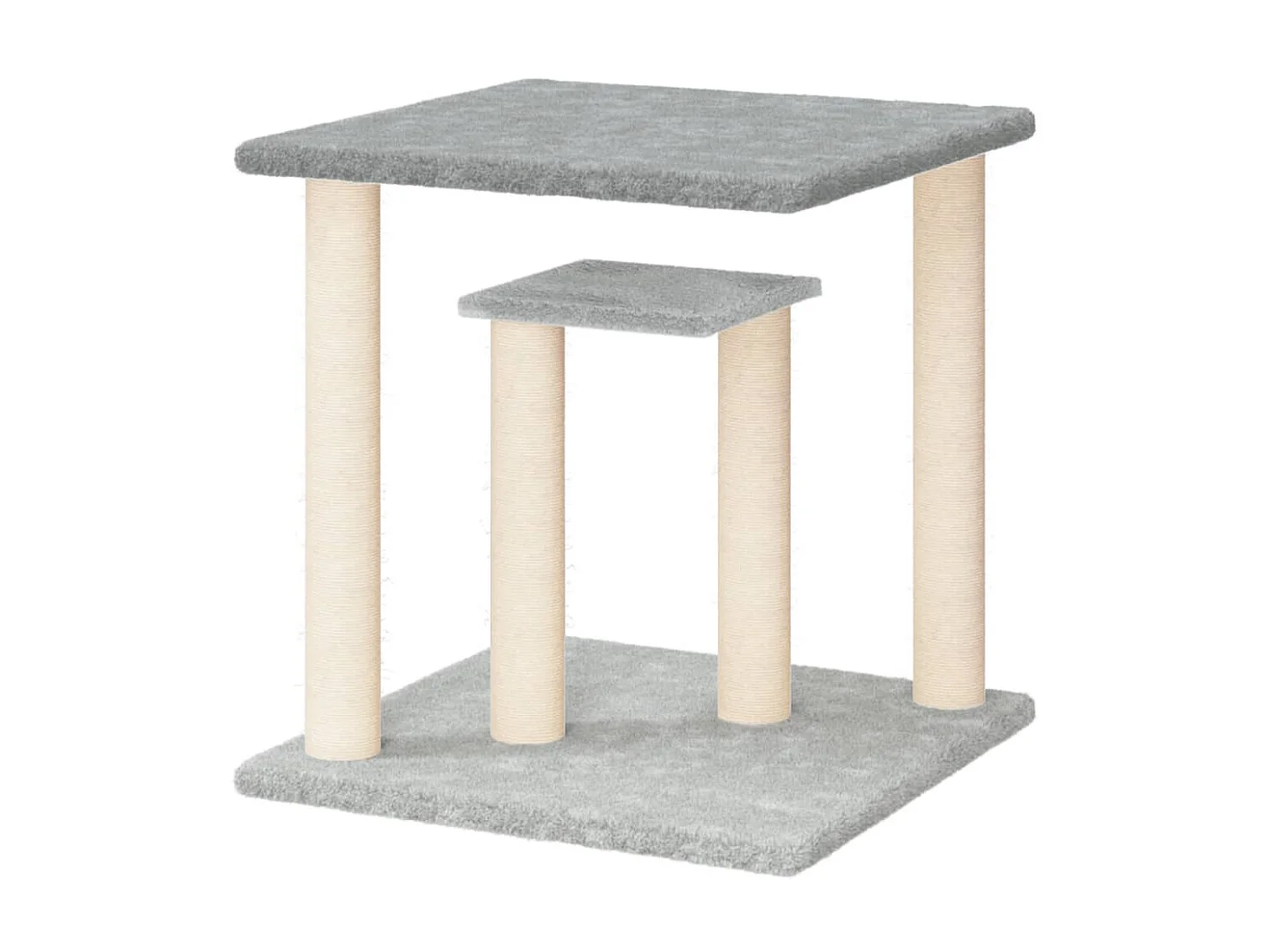 Arbres à chat avec plates-formes gris clair 50 cm OFR96936 BonneVie Meuble