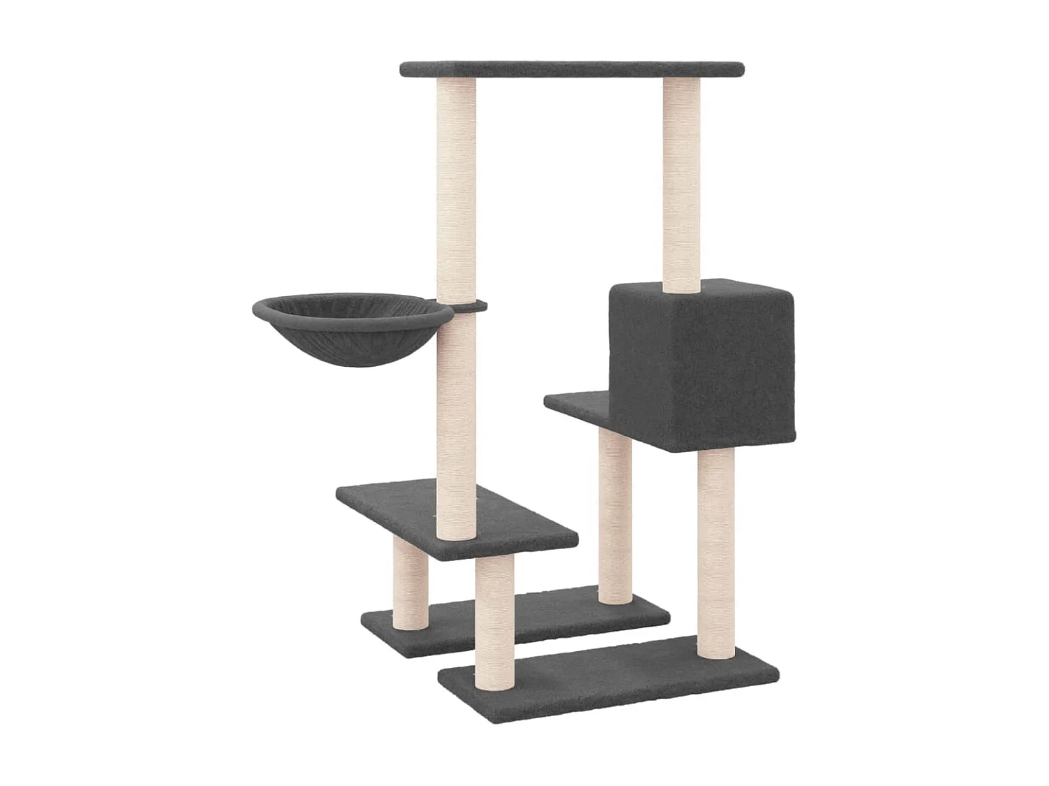 Arbre à chat avec griffoirs en sisal Gris foncé 94,5 cm OFR91719 BonneVie Meuble