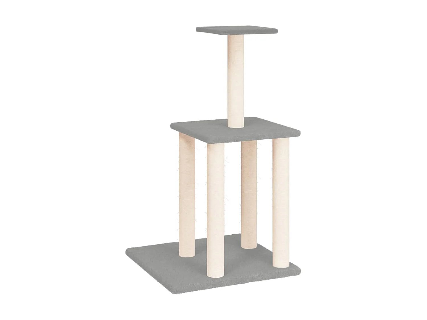 Arbre à chat avec griffoirs en sisal gris clair 85,5 cm OFR46588 BonneVie Meuble