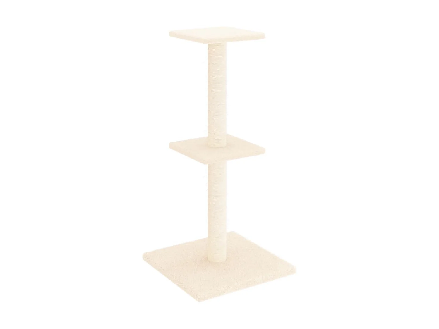 Rascador para gatos con postes de sisal color crema 73 cm ES347982