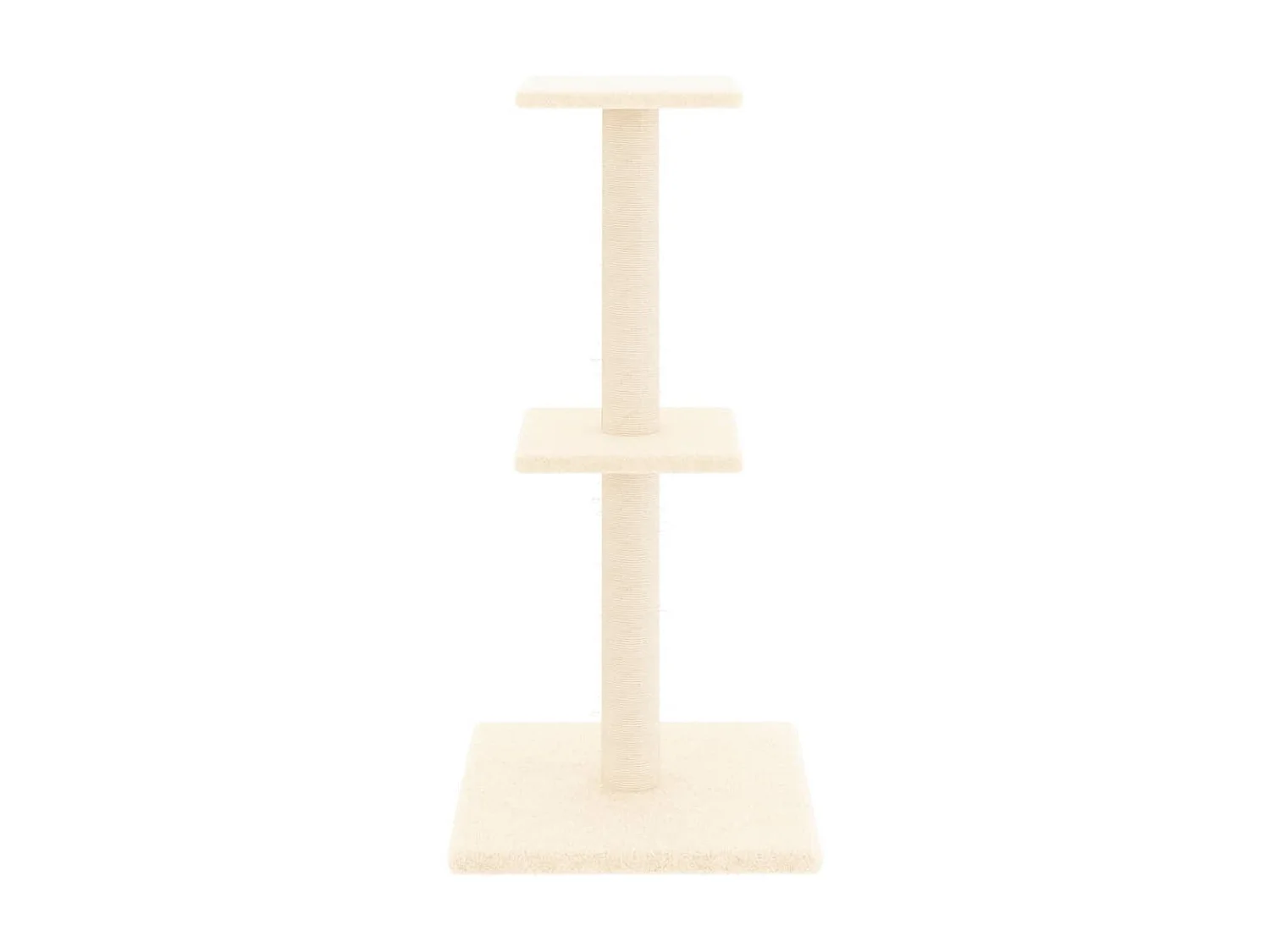 Rascador para gatos con postes de sisal color crema 73 cm ES347982